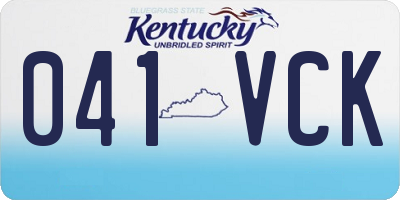 KY license plate 041VCK
