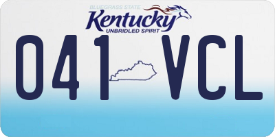 KY license plate 041VCL