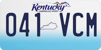 KY license plate 041VCM