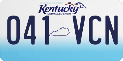KY license plate 041VCN