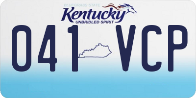 KY license plate 041VCP