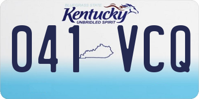 KY license plate 041VCQ
