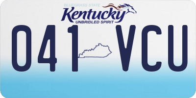 KY license plate 041VCU