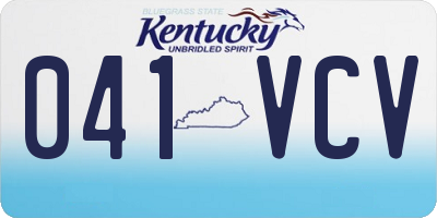 KY license plate 041VCV