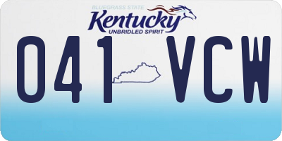 KY license plate 041VCW