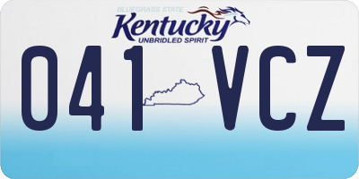 KY license plate 041VCZ