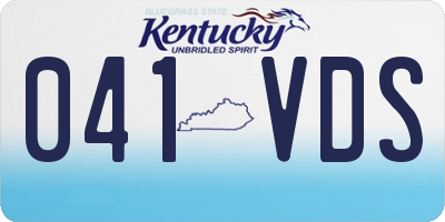 KY license plate 041VDS