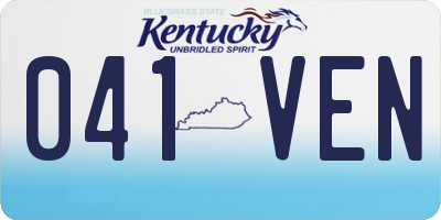 KY license plate 041VEN