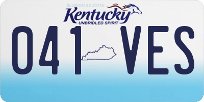 KY license plate 041VES