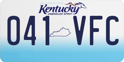 KY license plate 041VFC