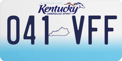 KY license plate 041VFF