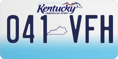 KY license plate 041VFH