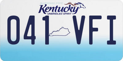 KY license plate 041VFI
