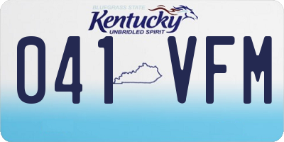 KY license plate 041VFM