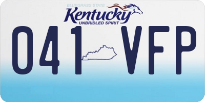 KY license plate 041VFP