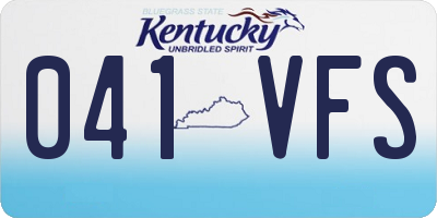KY license plate 041VFS