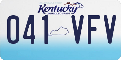 KY license plate 041VFV