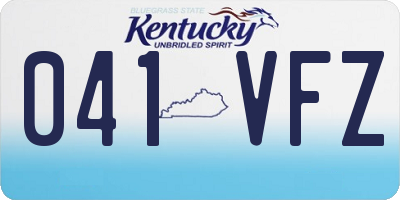 KY license plate 041VFZ