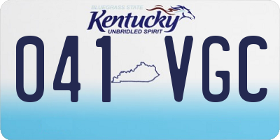 KY license plate 041VGC