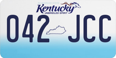 KY license plate 042JCC