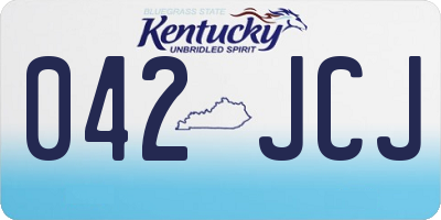 KY license plate 042JCJ