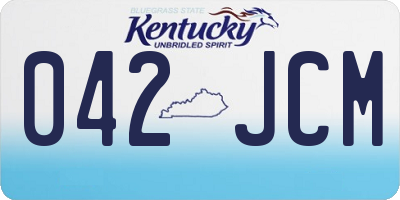 KY license plate 042JCM