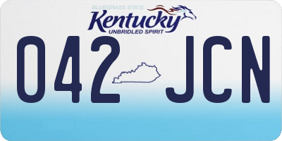 KY license plate 042JCN