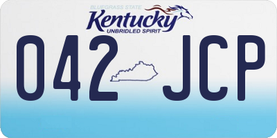 KY license plate 042JCP