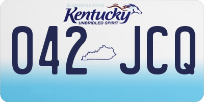 KY license plate 042JCQ