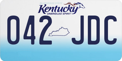KY license plate 042JDC