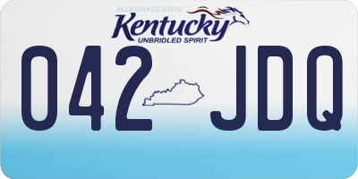KY license plate 042JDQ
