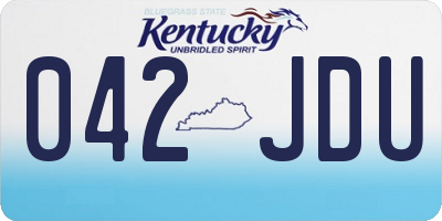 KY license plate 042JDU