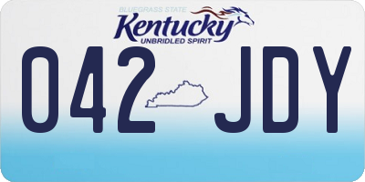 KY license plate 042JDY
