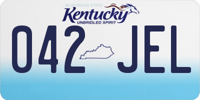 KY license plate 042JEL
