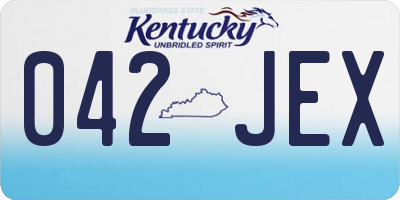 KY license plate 042JEX
