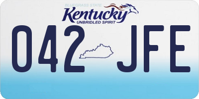KY license plate 042JFE