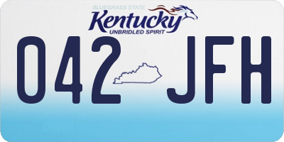 KY license plate 042JFH