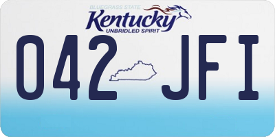 KY license plate 042JFI