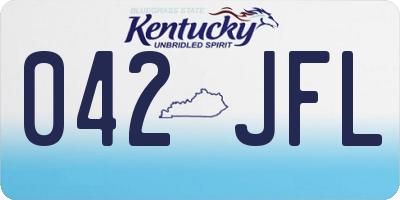 KY license plate 042JFL