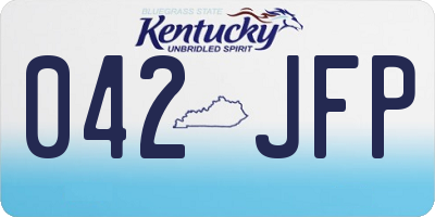 KY license plate 042JFP
