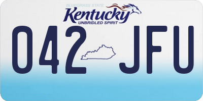 KY license plate 042JFU