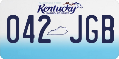 KY license plate 042JGB