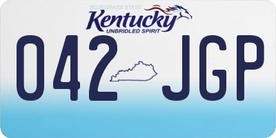 KY license plate 042JGP