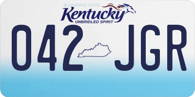 KY license plate 042JGR