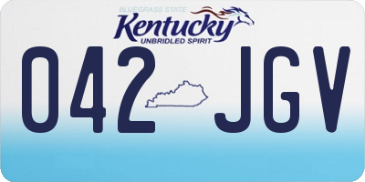 KY license plate 042JGV