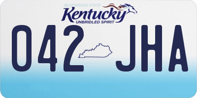 KY license plate 042JHA
