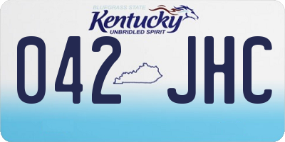 KY license plate 042JHC