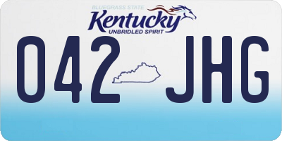 KY license plate 042JHG