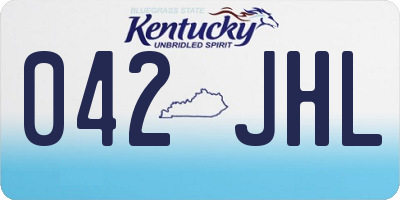KY license plate 042JHL