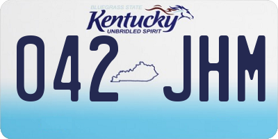 KY license plate 042JHM